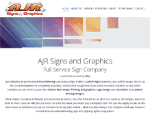 Tablet Screenshot of ajrsignsandgraphics.com